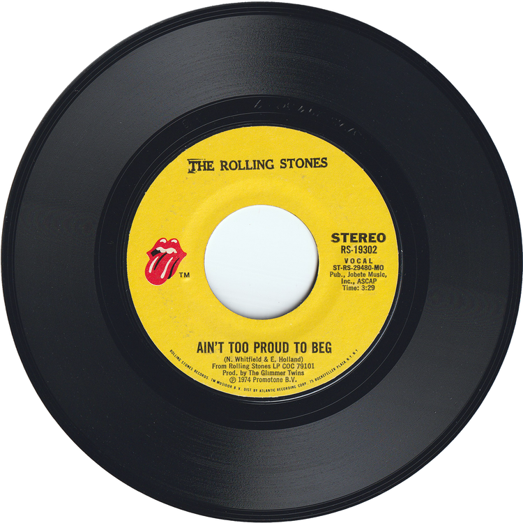 The Rolling Stones - Ain't Too Proud To Beg / Dance Little Sister [Styrene, Monarch]