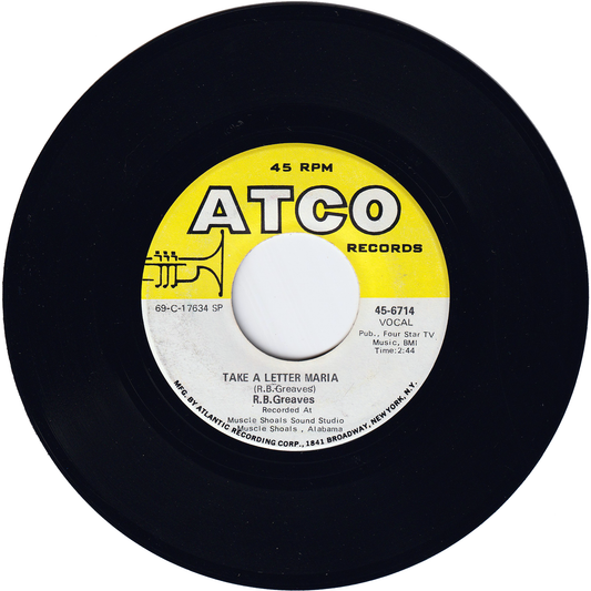 R. B. Greaves - Take A Letter Maria / Big Bad City [SP - Specialty Records Pressing]