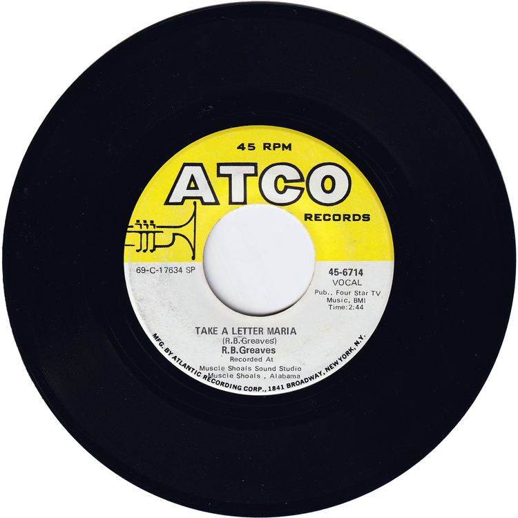 R. B. Greaves - Take A Letter Maria / Big Bad City [SP - Specialty Records Pressing]