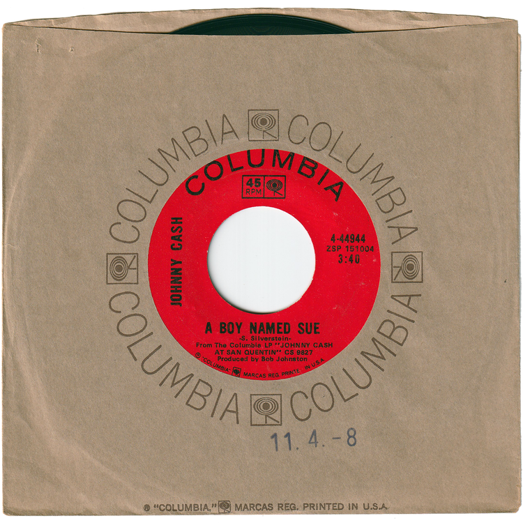 Johnny Cash - A Boy Named Sue / San Quentin [Styrene, Pitman Pressing]