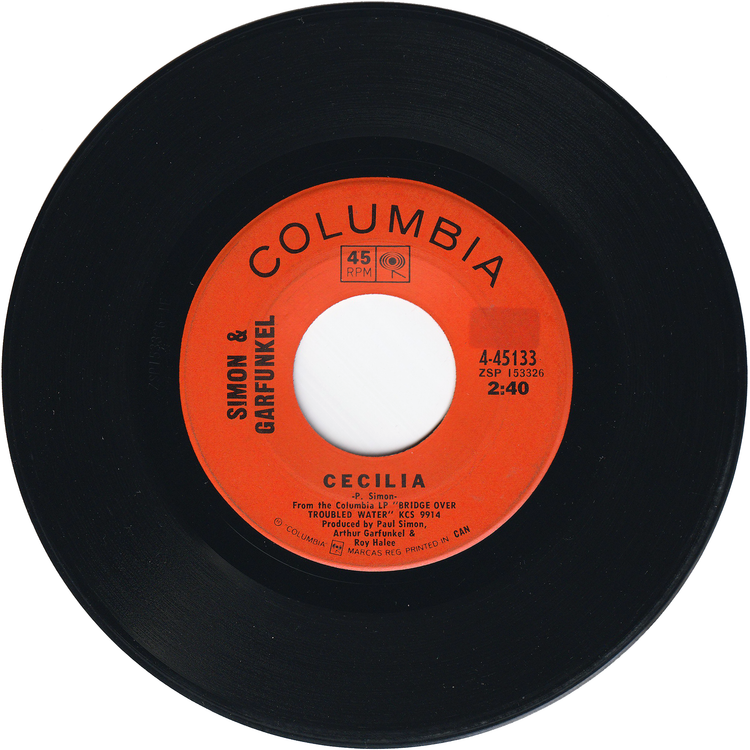 Simon & Garfunkel - Cecilia / The Only Living Boy In New York [Canada, Picture Sleeve]