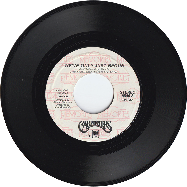 Carpenters - We've Only Just Begun / For All We Know [Re-Issue]