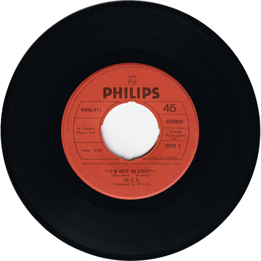 10 C. C. - I'm Not In Love / Channel Swimmer [Canada]