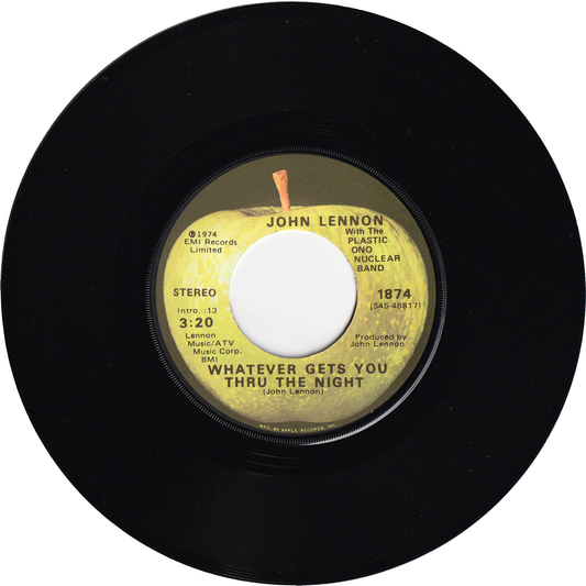 John Lennon with The Plastic Ono Band - Whatever Gets You Thru The Night / Beef Jerky [Jacksonville Pressing]