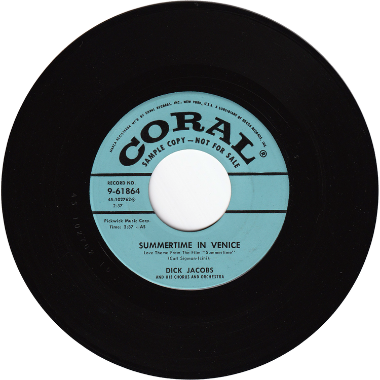 Dick Jacobs - Fascination / Summertime In Venice [Promo]