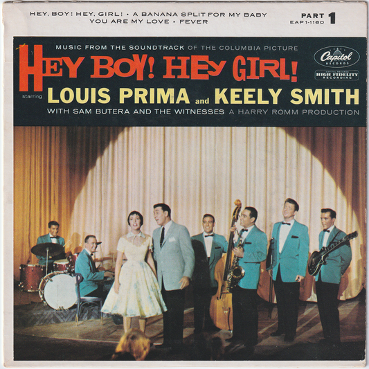 Louis Prima & Keely Smith - Music From The Soundtrack Of The Columbia Picture "Hey Boy! Hey Girl!" [7", 45 RPM, EP, PS]