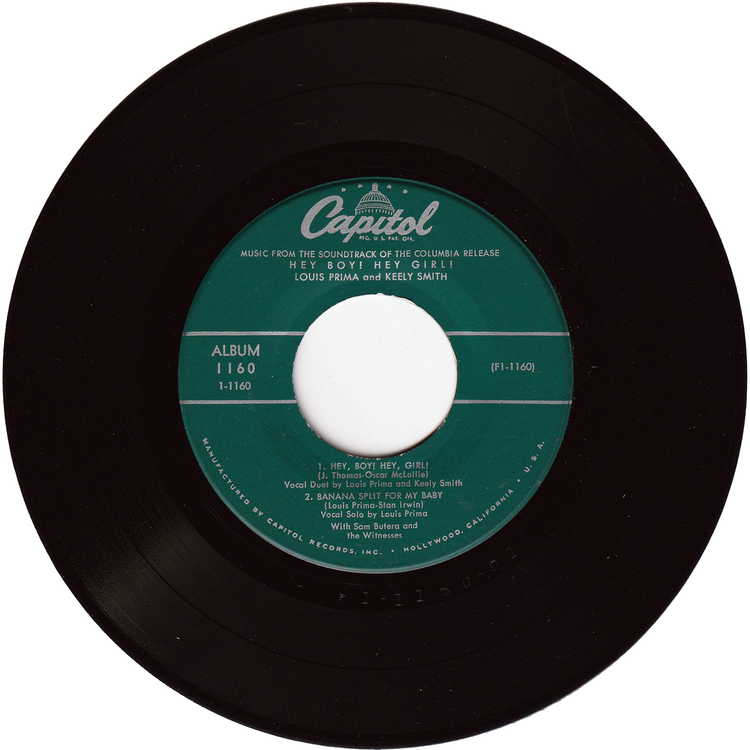 Louis Prima & Keely Smith - Music From The Soundtrack Of The Columbia Picture "Hey Boy! Hey Girl!" [7", 45 RPM, EP, PS]