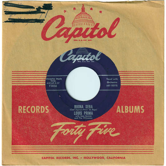 Louis Prima with Sam Butera & The Witnesses - Buona Sera / Beep! Beep!