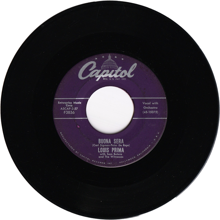 Louis Prima with Sam Butera & The Witnesses - Buona Sera / Beep! Beep!