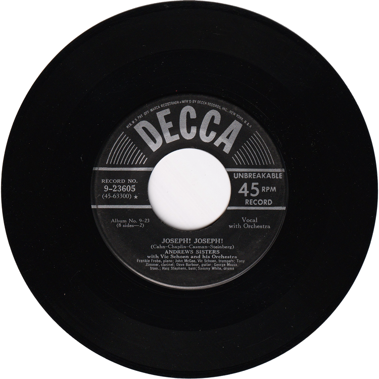 The Andrews Sisters - Bei Mir Bist Du Schon (Means That You're Grand) / Joseph! Joseph!