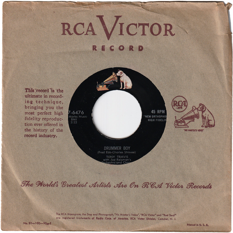 Tony Travis - Drummer Boy / (Love Is) The $60,000 Question