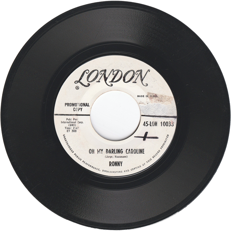 Ronny - Lu La Lu / Oh My Darling Caroline [Promo]