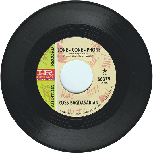 Ross Bagdasarian - Jone - Cone - Phone / Spanish Pizza [Promo, Styrene, Allied Pressing]