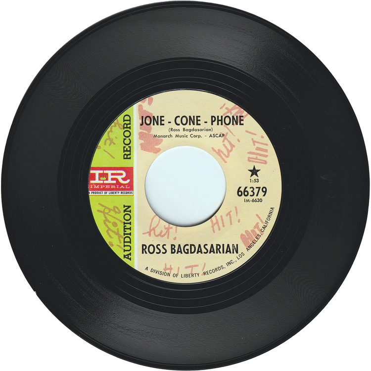 Ross Bagdasarian - Jone - Cone - Phone / Spanish Pizza [Promo, Styrene, Allied Pressing]