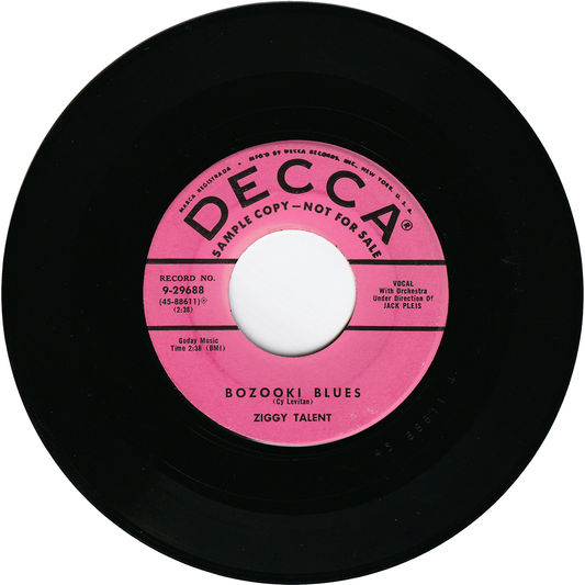 Ziggy Talent - Bozooki Blues / Cheek To Cheek (Cha Cha) [Promo]