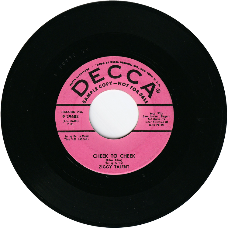 Ziggy Talent - Bozooki Blues / Cheek To Cheek (Cha Cha) [Promo]