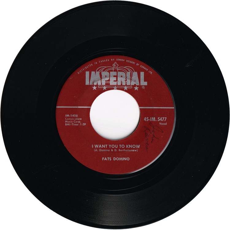 Fats Domino - The Big Beat / I Want You To Know [Canada]