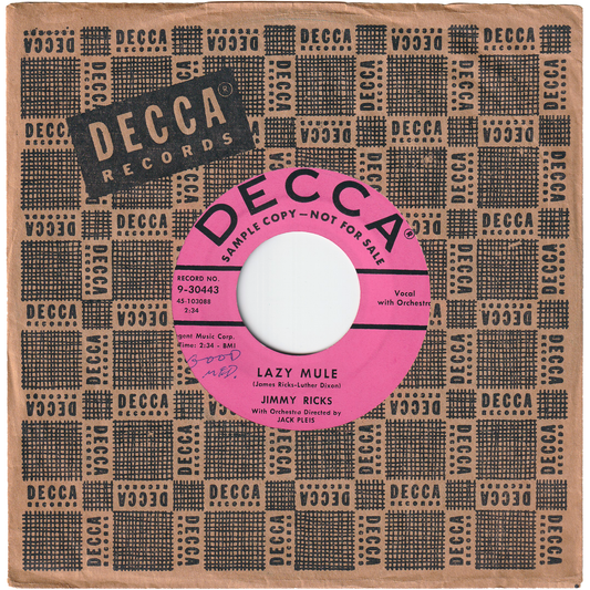 Jimmy Ricks - Lazy Mule / What Have I Done (To Deserve This Day) [Promo]