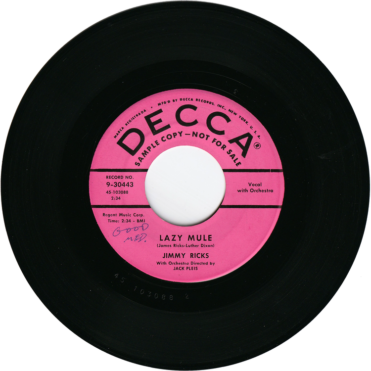 Jimmy Ricks - Lazy Mule / What Have I Done (To Deserve This Day) [Promo]