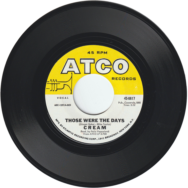 Cream - White Room / Those Were The Days [Styren, Monarch Pressing]
