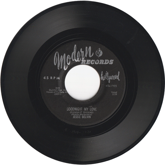 Jesse Belvin - Goodnight My Love (Pleasant Dreams) / I Want You With Me Xmas [1st.press]