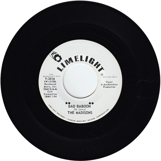 The Madisons - Bad Baboon / Because I Got You [Promo]