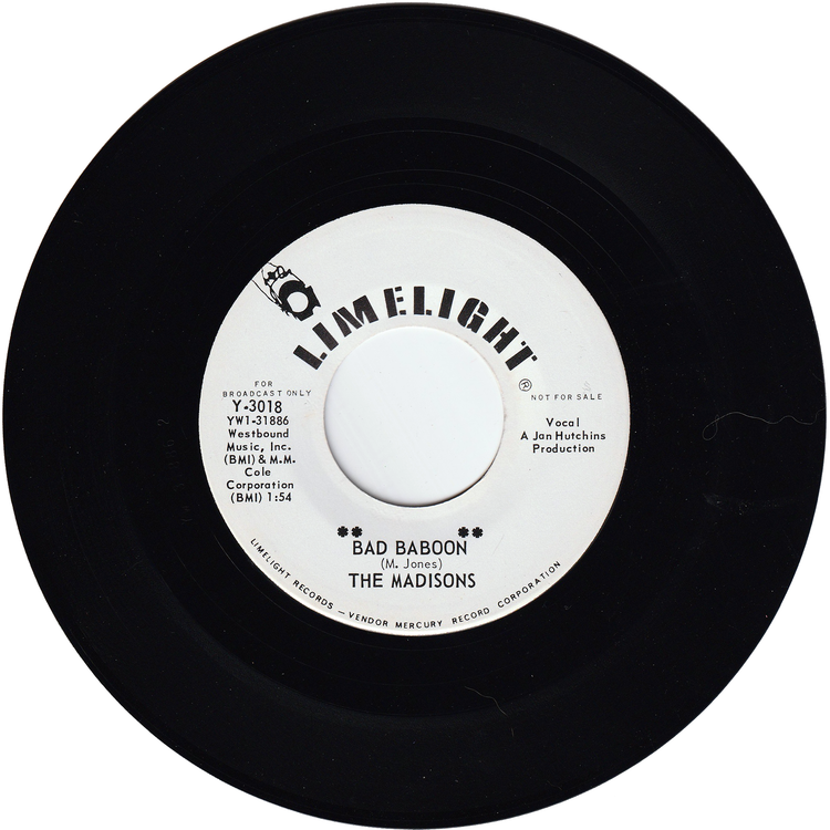 The Madisons - Bad Baboon / Because I Got You [Promo]