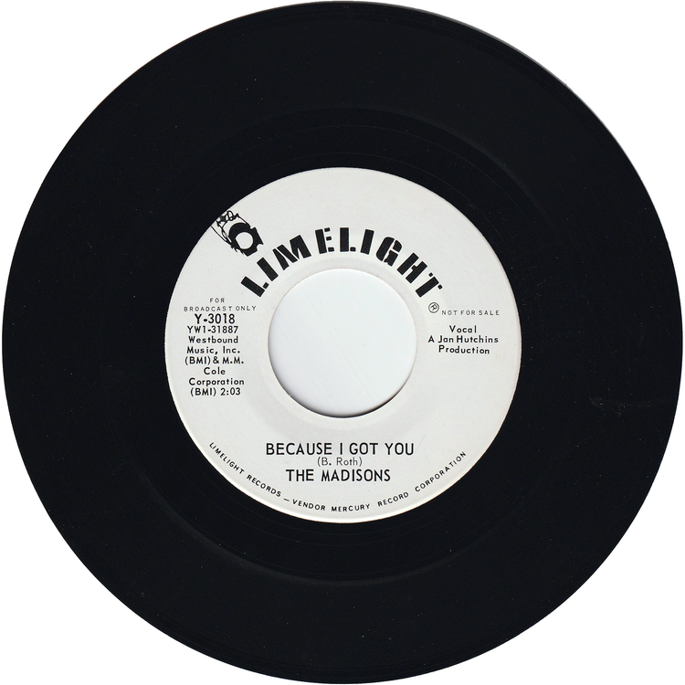 The Madisons - Bad Baboon / Because I Got You [Promo]