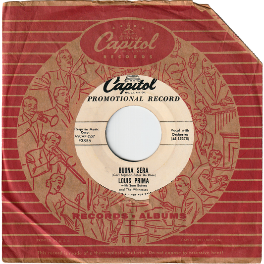 Louis Prima with Sam Butera & The Witnesses - Buona Sera / Beep! Beep! [Promo]