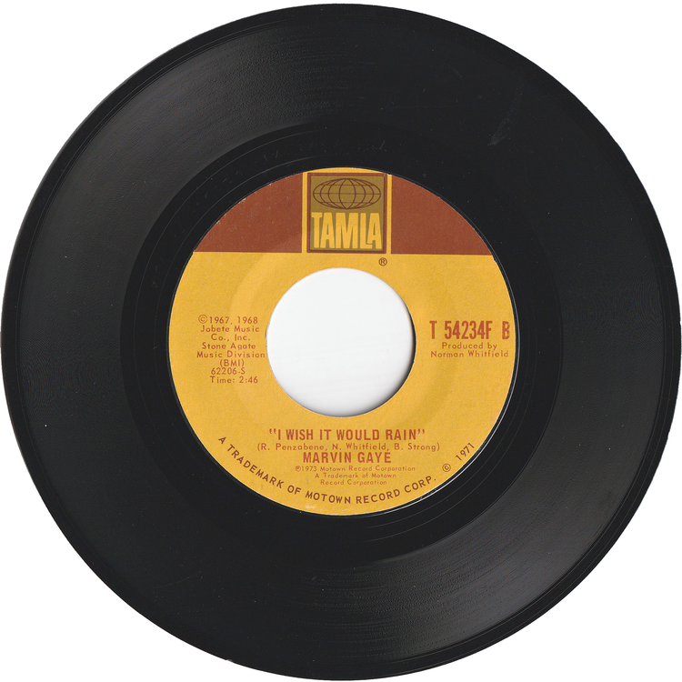 Marvin Gaye - Let's Get It On / I Wish It Would Rain [Styrene, Terre Haute Pressing]