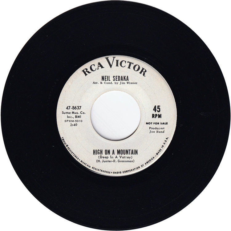 Neil Sedaka - The World Through A Tear / High On A Mountain [Promo]