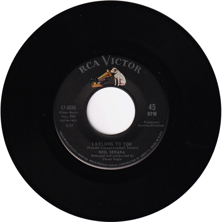 Neil Sedaka - Next Door To An Angel / I Belong To You [Indianapolis Pressing, Picture Sleeve]