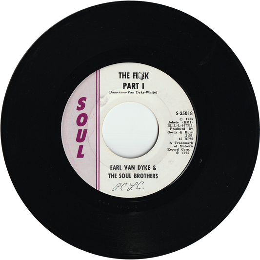 Earl Van Dyke & The Soul Brothers - The Flick Part 1 / The Flick Part 2