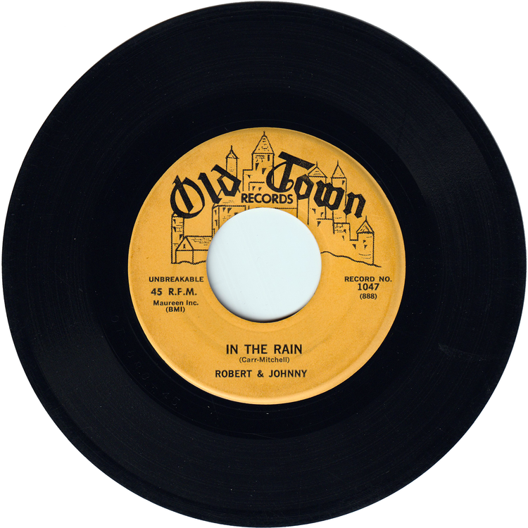 Robert & Johnny - We Belong Together / Walking In The Rain [1st.press, Yellow color label with black logo and lettering]