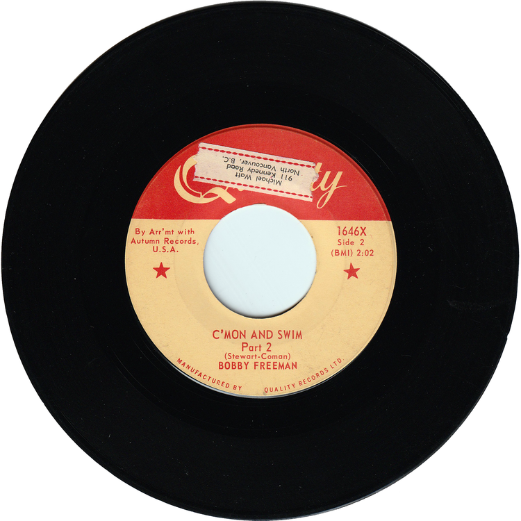 Bobby Freeman - C'mon & Swim / C'mon & Swim Part 2 [Canada]
