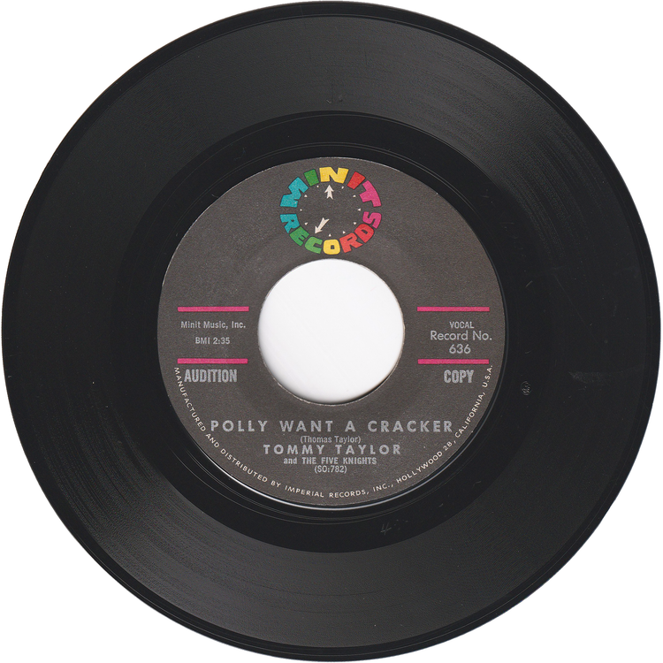 Tommy Taylor & The Five Knights - Polly Want A Cracker / I Want Somebody [Promo]