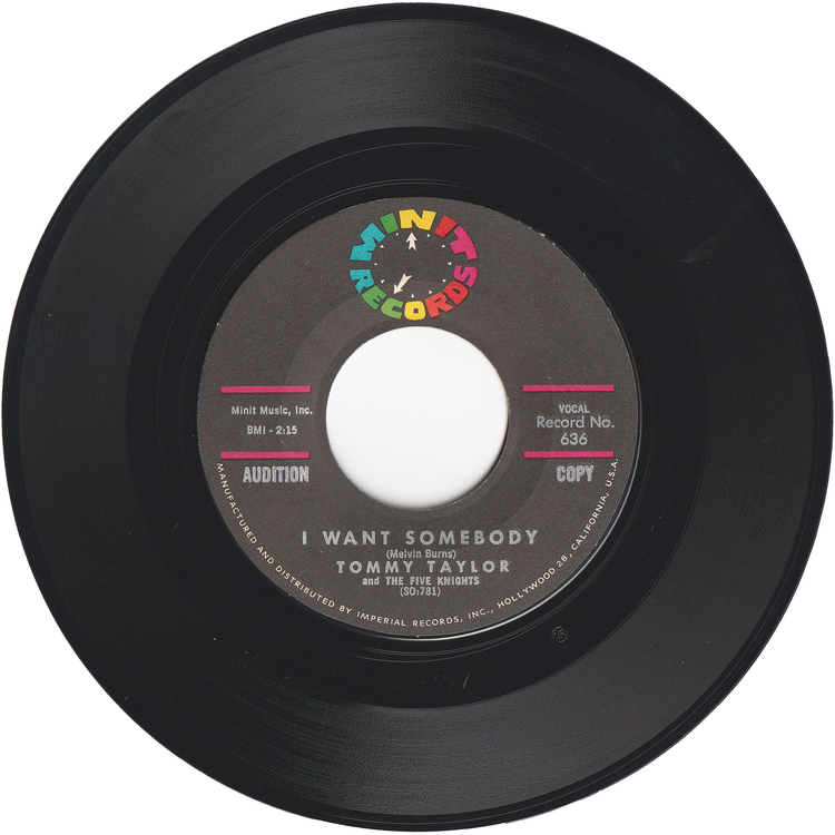 Tommy Taylor & The Five Knights - Polly Want A Cracker / I Want Somebody [Promo]