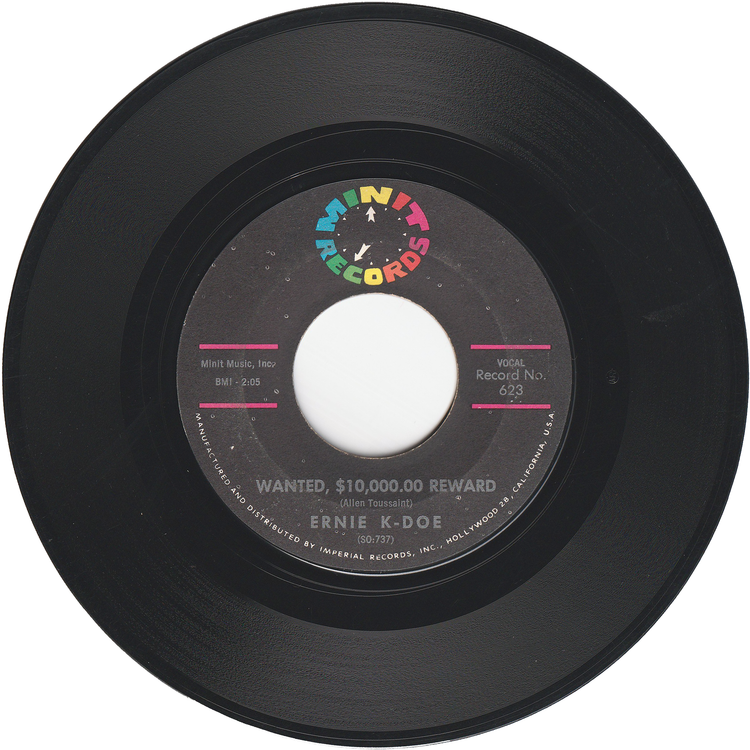 Ernie K-Doe - Mother In Law / Wanted, $10,000.00 Reward [Repress, Monarch Pressing]
