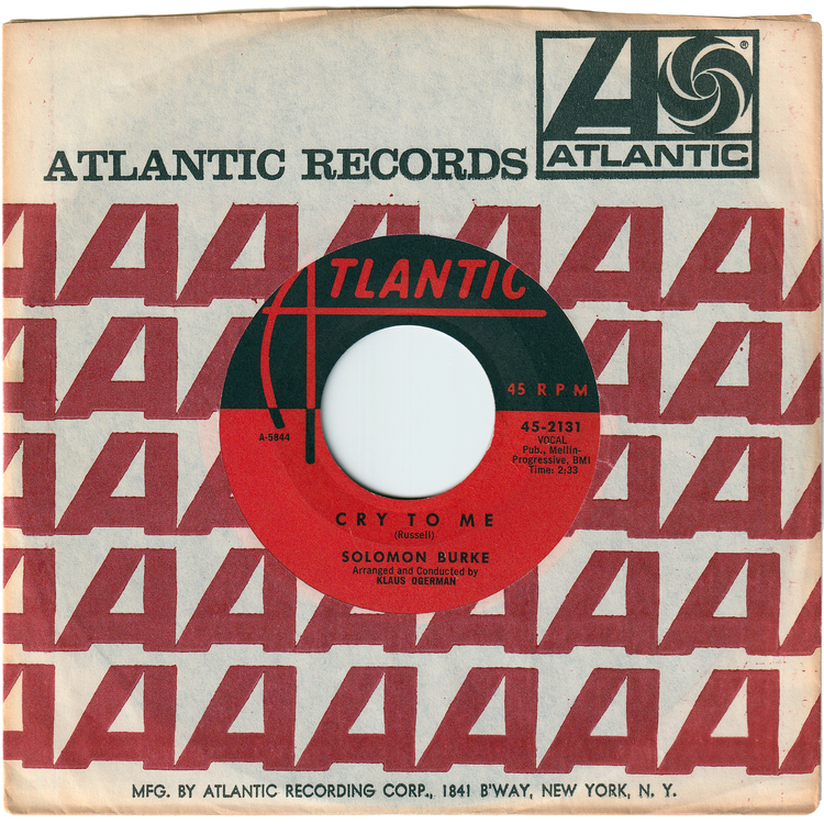 Solomon Burke - Cry To Me / I Almost Lost My Mind [Styrene, Monarch Pressing]