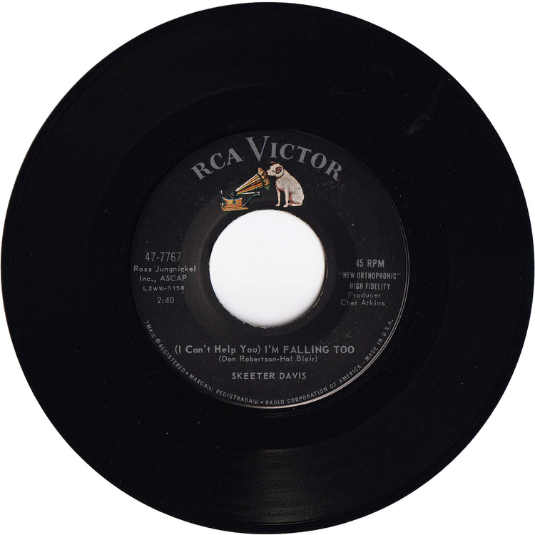 Skeeter Davis - (I Can't Help You) I'm Falling Too / No Never