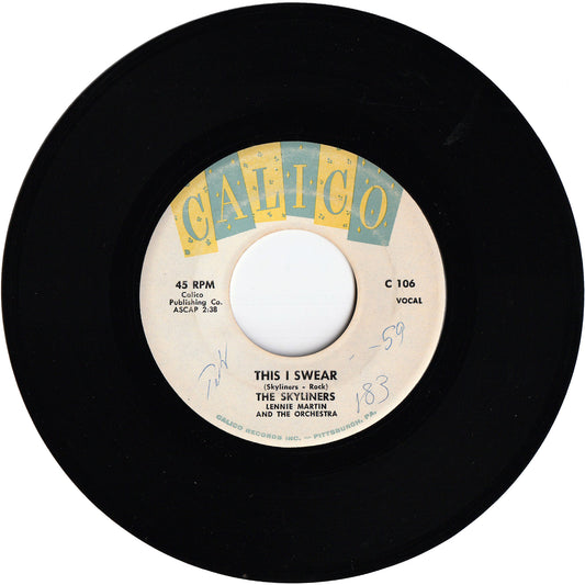 The Skyliners - This I Swear / Tomorrow