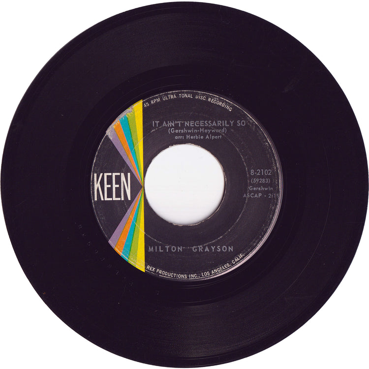 Milton Grayson - It Ain't Necessarily So / You're A Part Of Me