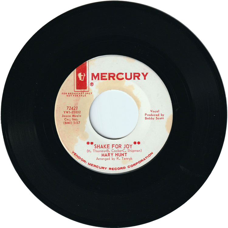 Mary Hunt - Shake For Joy / I'll Get Over You [Promo]
