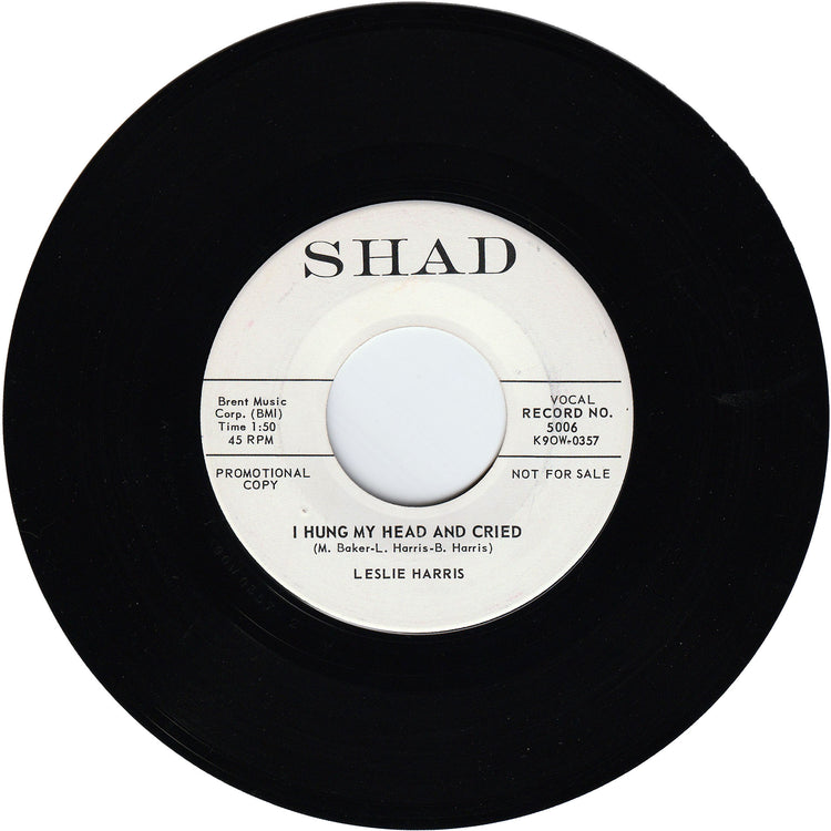 Leslie Harris - Come On Little Sarah / I Hung My Head & Cried [Promo]