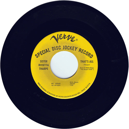 Sister Rosetta Tharpe - That's All / This Is A Mean Old World To Love In [Promo]