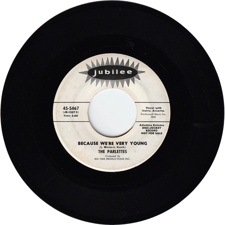 The Parlettes- Tonight I Met An Angel / Because We're Very Young [Promo]