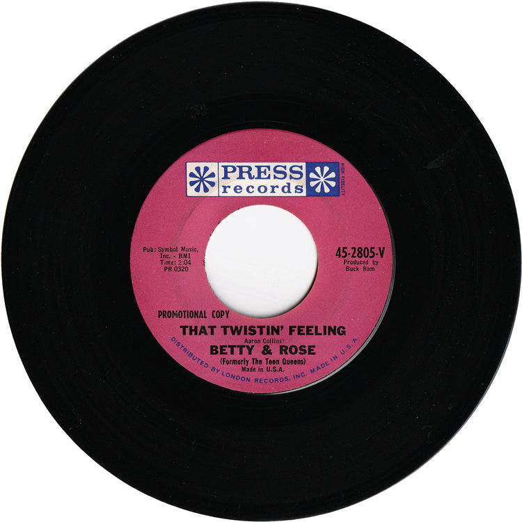Betty & Rose - That Twistin' Feeling / Doodle Doo Doo [Promo, Vinyl]