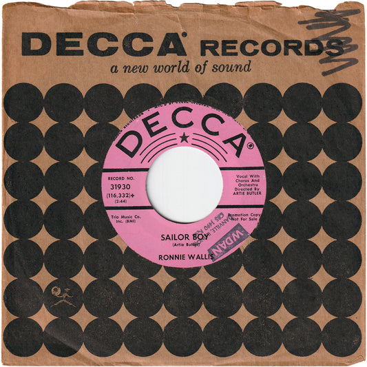 Ronnie Wallis - Sailor Boy / How It All Began [Promo]