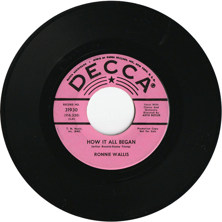 Ronnie Wallis - Sailor Boy / How It All Began [Promo]