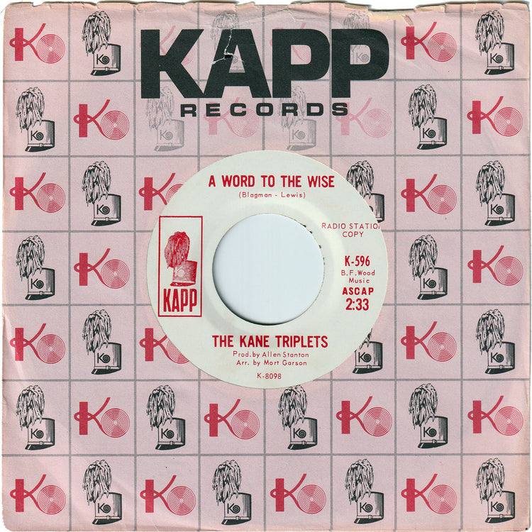The Kane Triplets - A Word To The Wise / Spanish Boy [Promo]